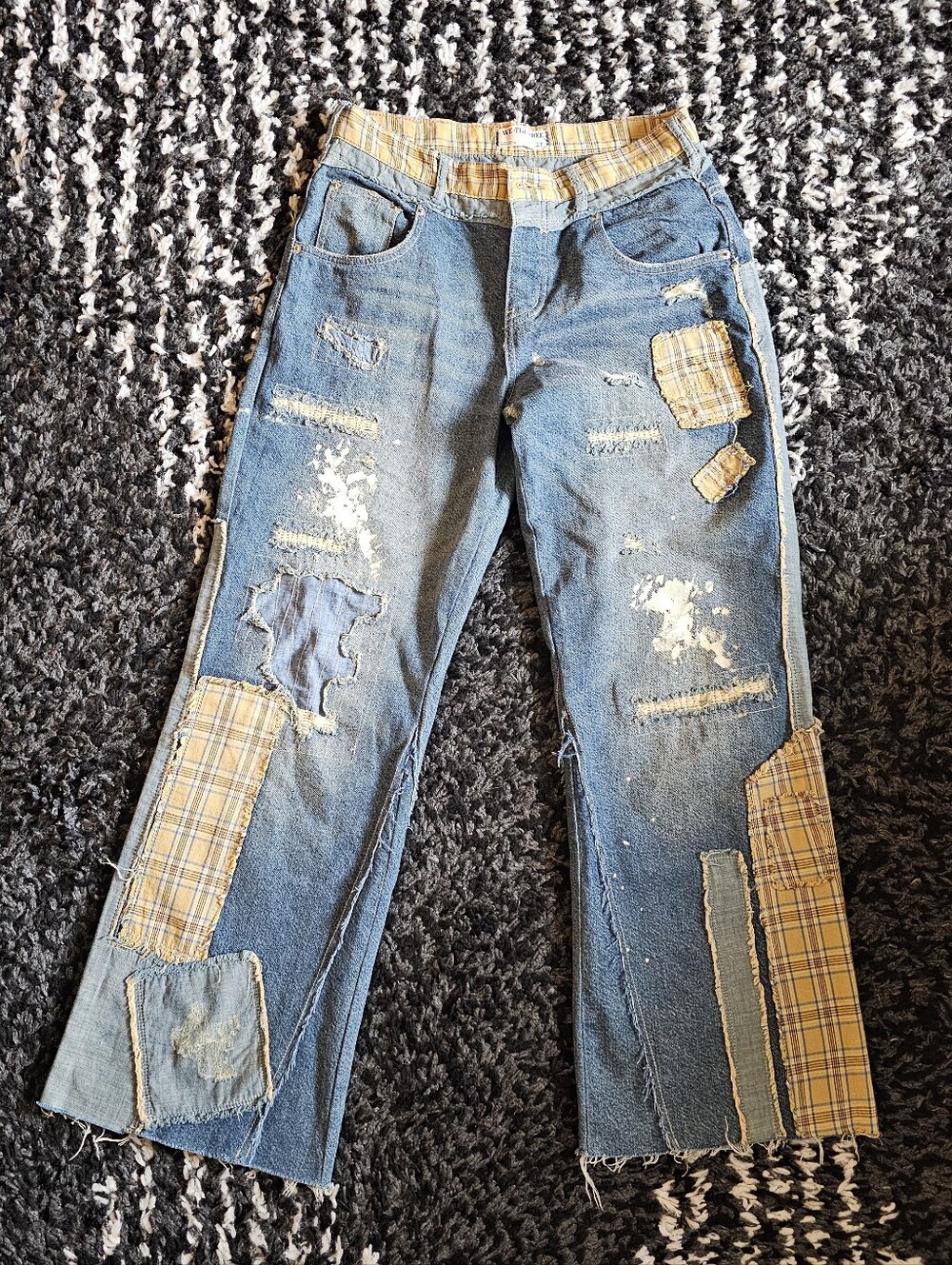 Free People Gemini Patched Pull-On Jeans